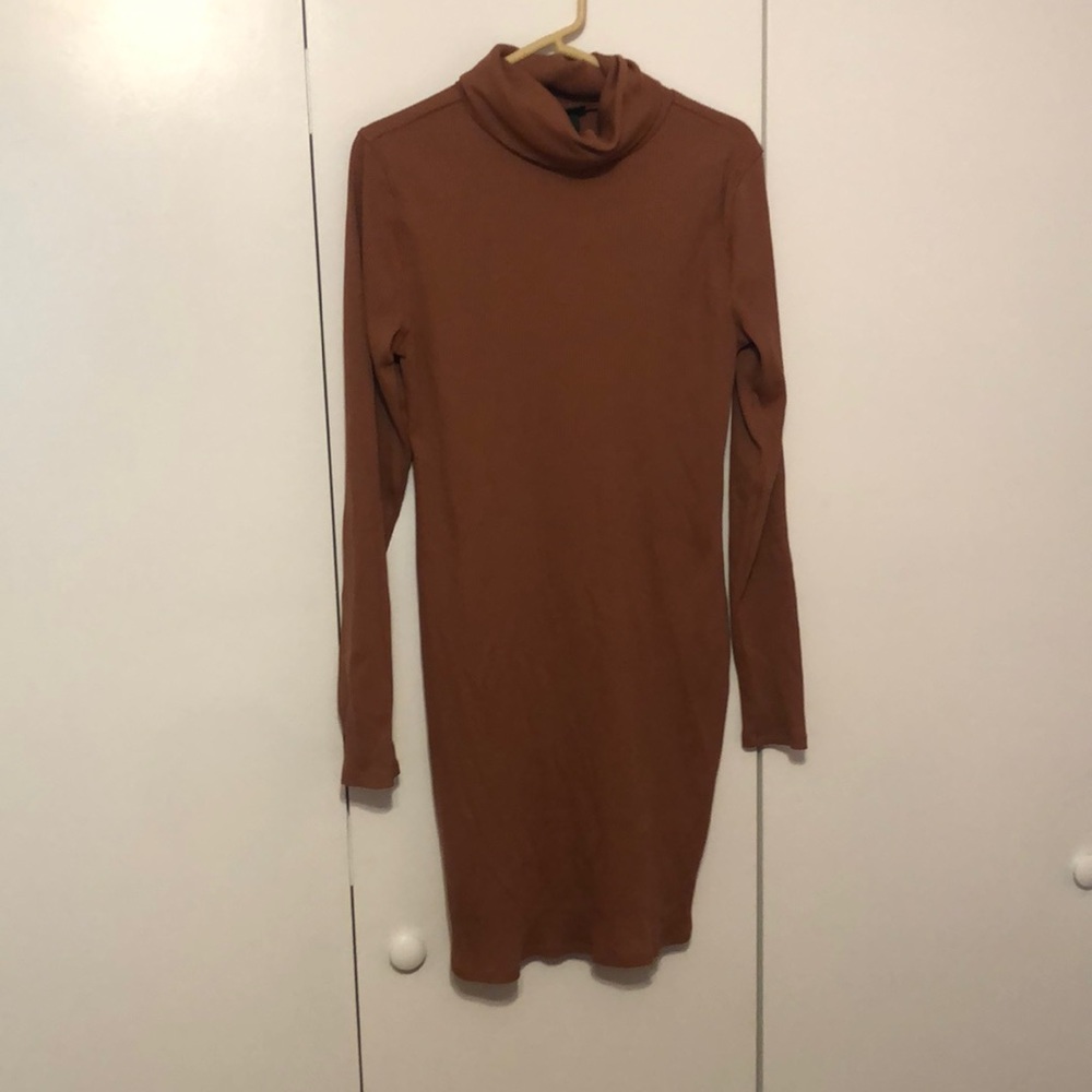 Wild Fable Sweater Dress Turtleneck Brown Color Women’s Size XL Long Sleeve